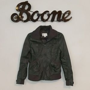 Xhilaration Gray Faux Leather Jacket